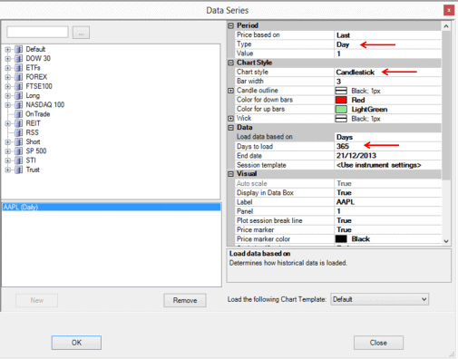 NinjaTrader Data Series