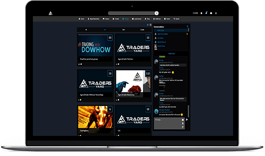 Screenshot der Social Trading Plattform der AgenaTrader Software.