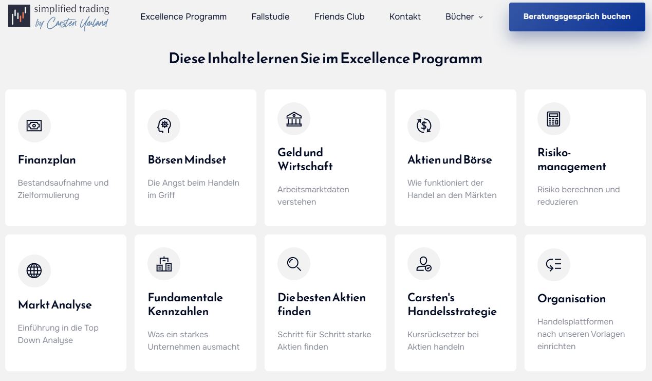 Genauere Informationen zum Trading Coaching mit Carsten Umland erfährst du im Rahmen eines kostenlosen Erstgesprächs