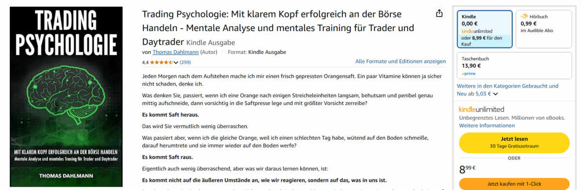 trading psychologie von thomas dahlmann bei amazon