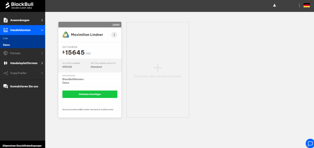 BlackBull Markets Erfahrungen mit der Anmeldung und dem übersichtlichen Dashboard