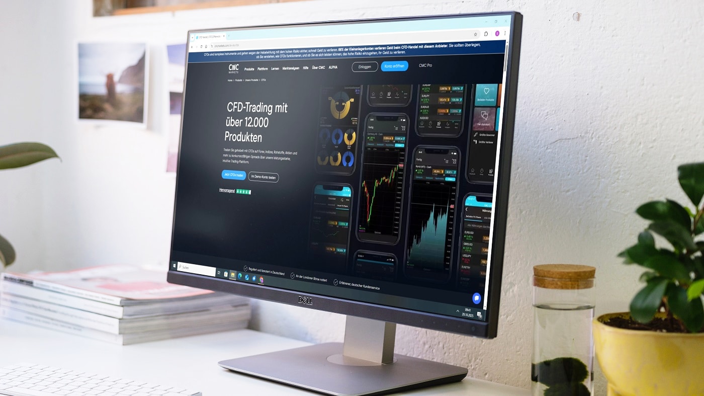 Webseite von CMC Markets