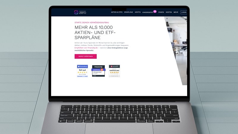 Online Broker Finanzen.net ZERO Webseite