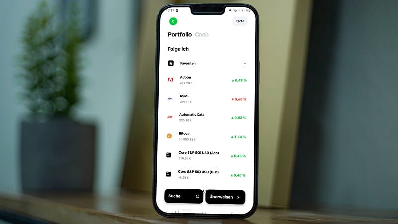 Online Broker Trade Republic Portfolio