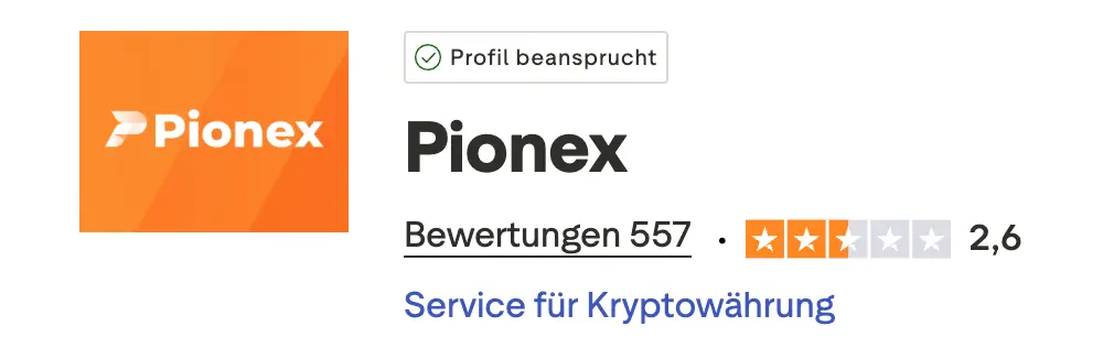 Pionex Erfahrungen: Test, Bewertungen & Kosten (2026) Erfharungen von Trustpilot
