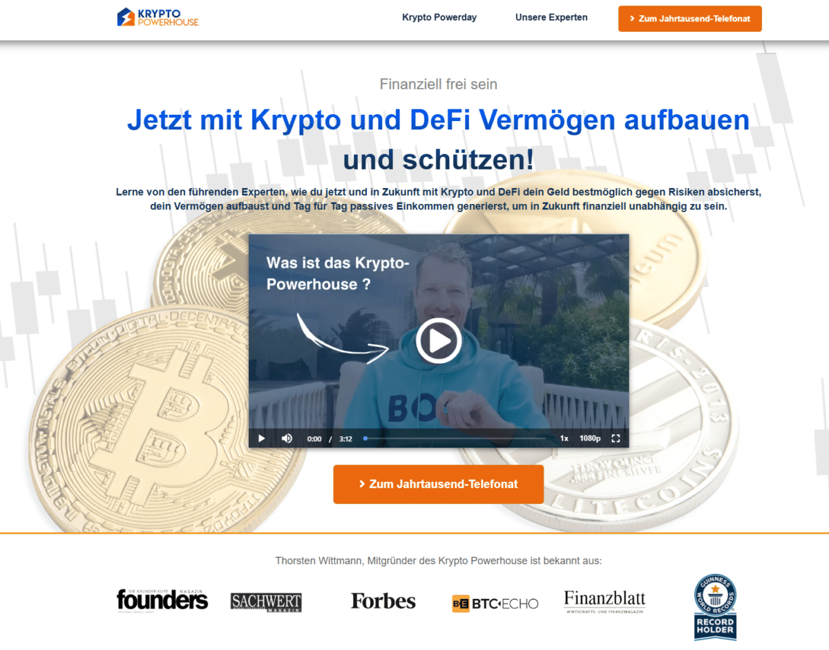 Mit Krypto Powerhouse bietet Thorsten Wittmann einen Einstieg in die Welt von Kryptowährungen und DeFi an