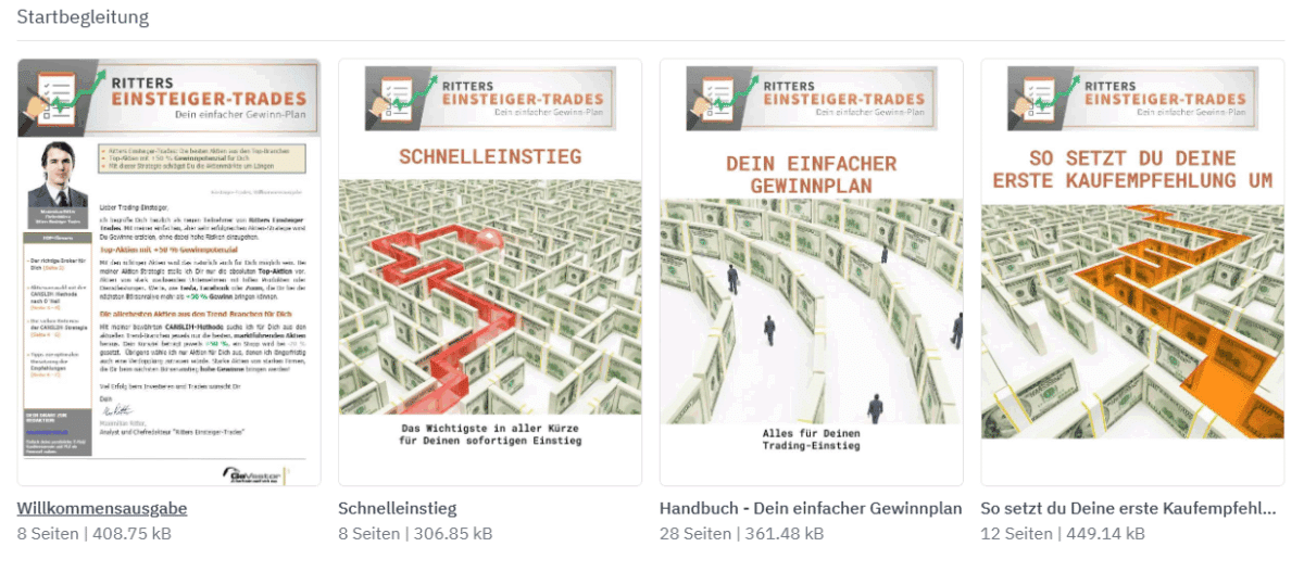 die startbegleitung bei ritters einsteiger trades von one click trading