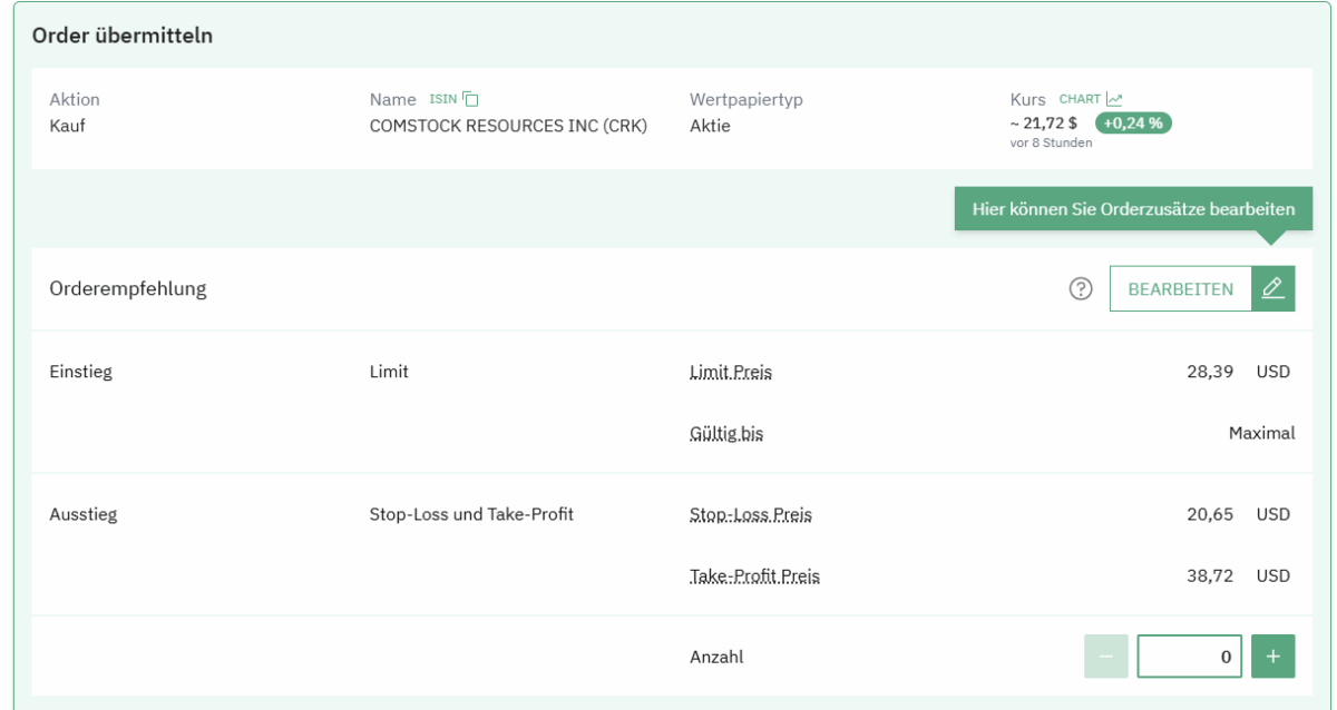 die umsetzung der trades bei one click trading