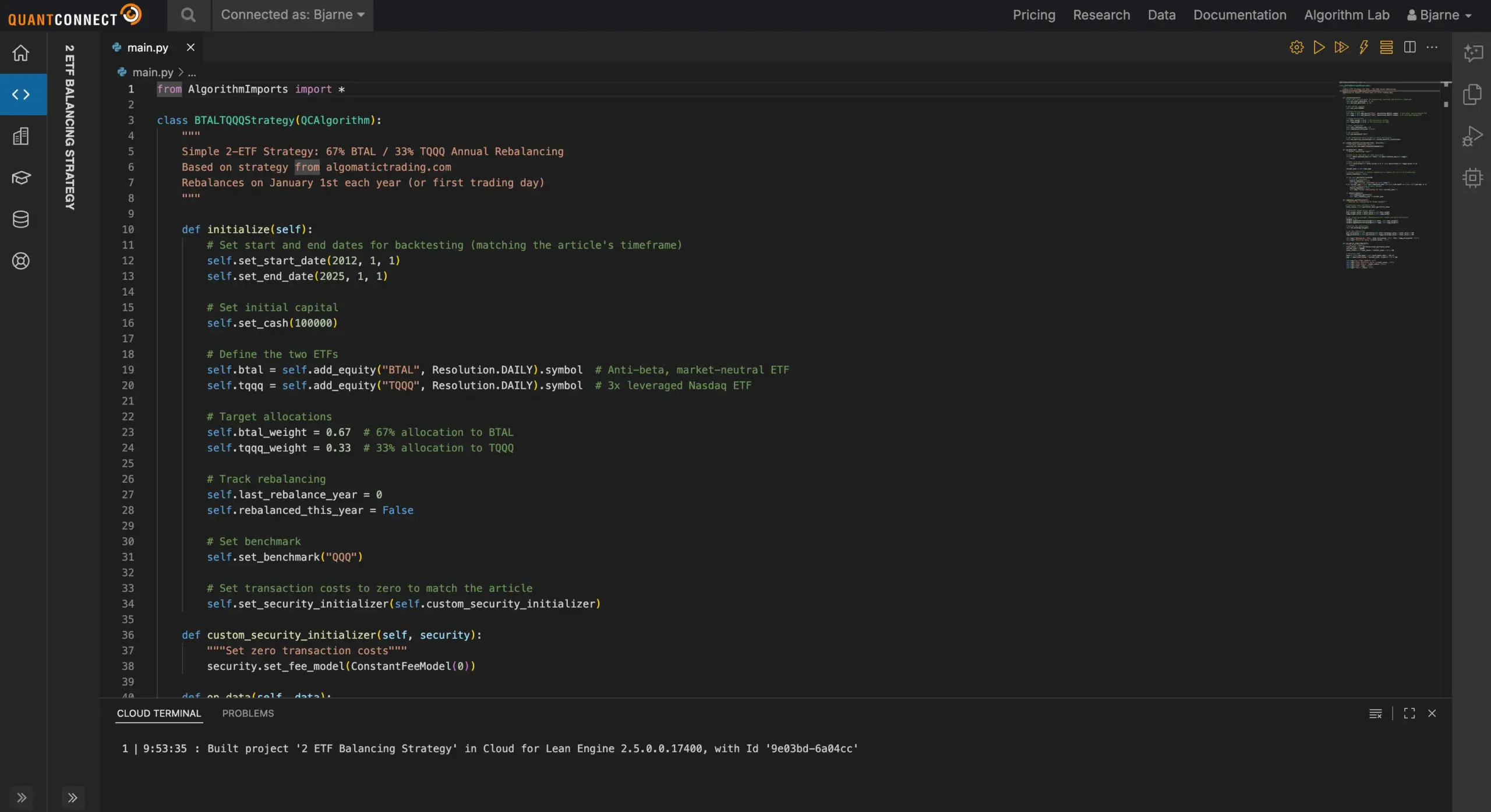 QuantConnect Test: Die Wahrheit über Kosten, Funktionen und Lernkurve (2026) Programmieren direkt auf der Website von QuantConnect.
