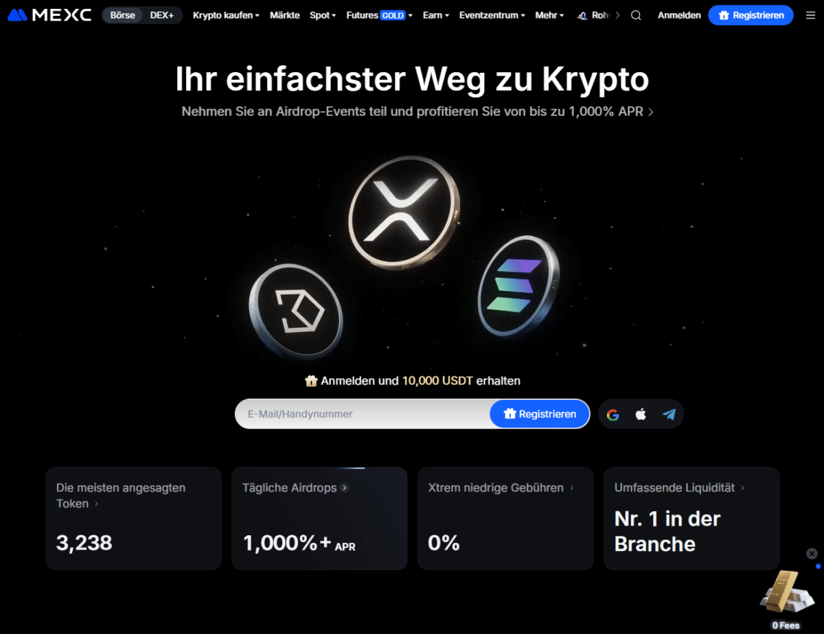 Die Krypto Handelsbörse MEXC im Test