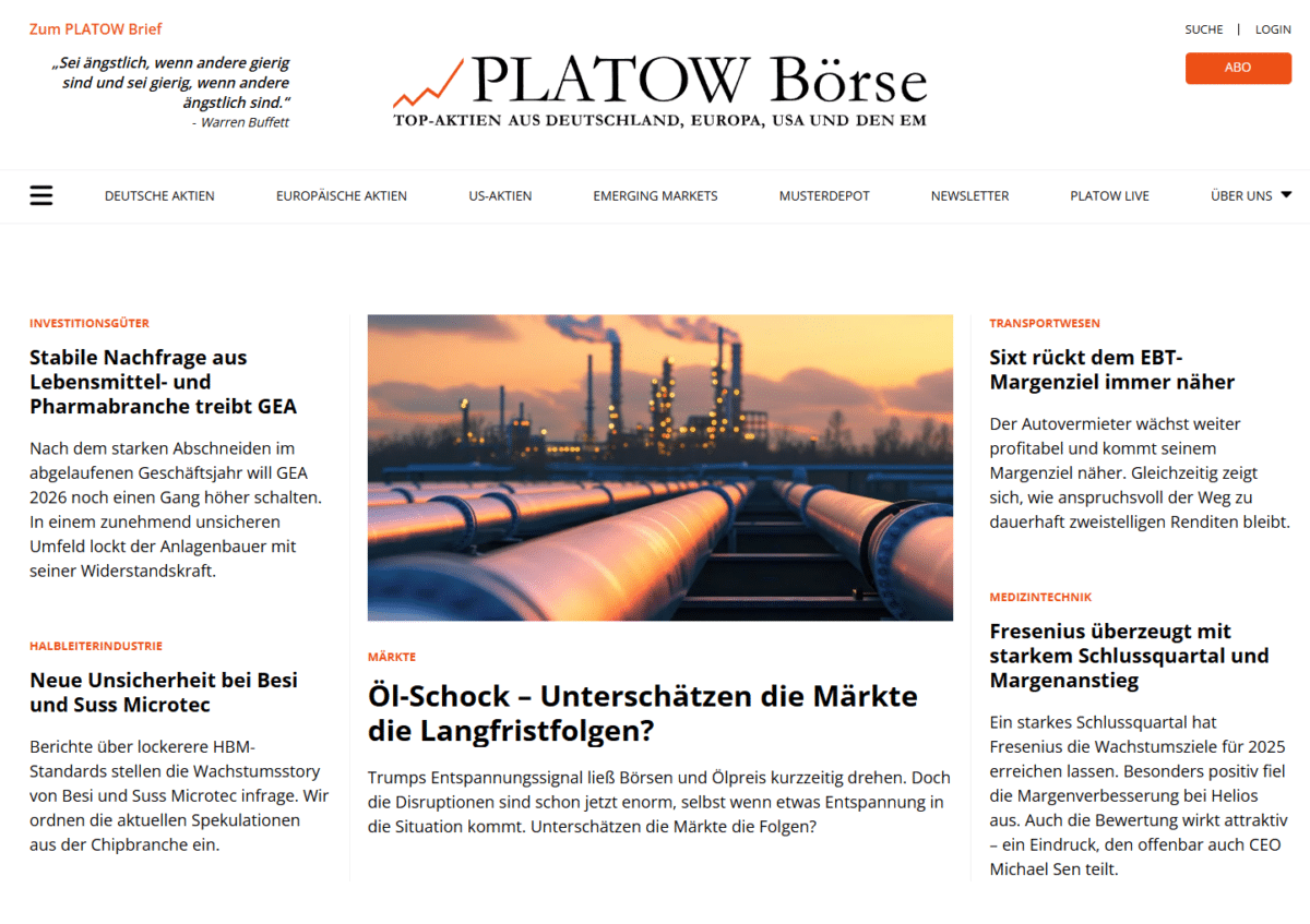 Der Börsenbrief von PLATOW Börse im Test