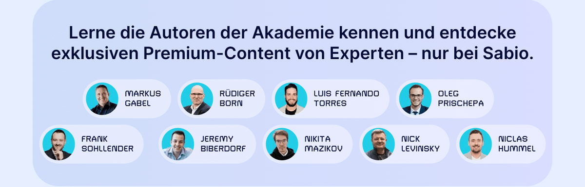 SabioTrade Akademie-Autoren mit Markus Gabel, Rüdiger Born und Frank Sohllender