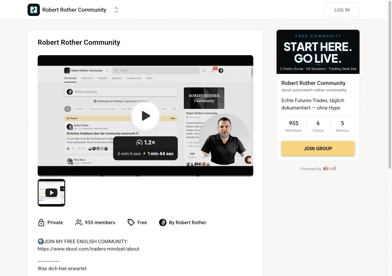 robert rother community auf skool mit 955 mitgliedern