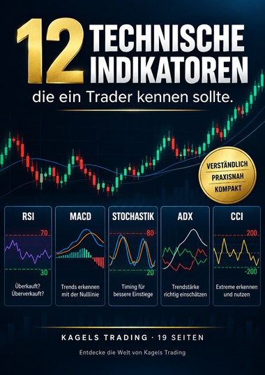E-Book-Cover: 12 technische Indikatoren, die ein Trader kennen sollte