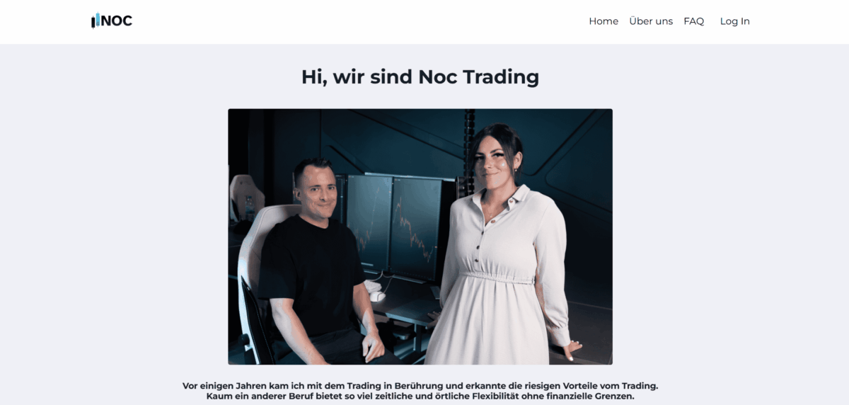 Marco und Julia Reis auf der Über-uns-Seite von Noc Trading