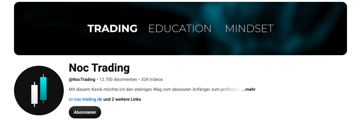 Noc Trading YouTube-Kanal mit Marktanalysen und Grundlagenvideos