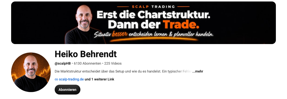 Scalp-Trading.de YouTube-Kanal mit Scalping-Videos