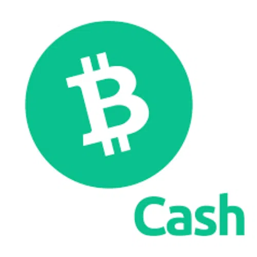Das Bild zeigt das Logo der Kryptowährung Bitcoin Cash (BCH).
