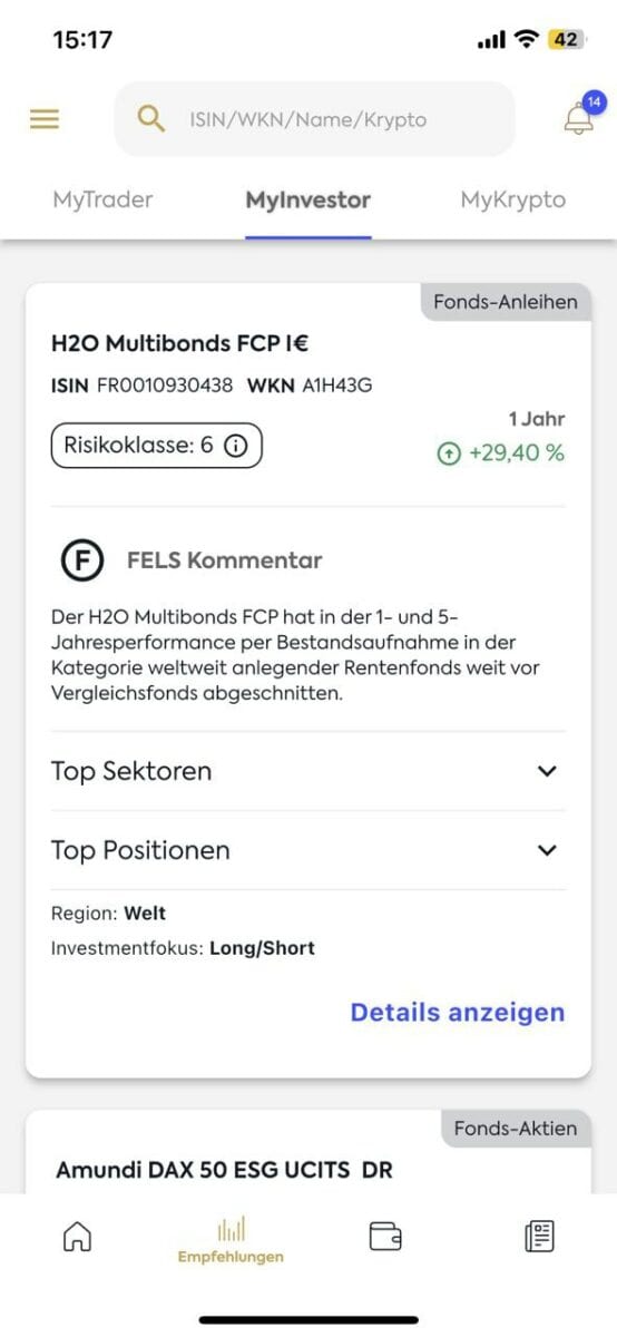 Fonds empfehlungen bei followmymoney