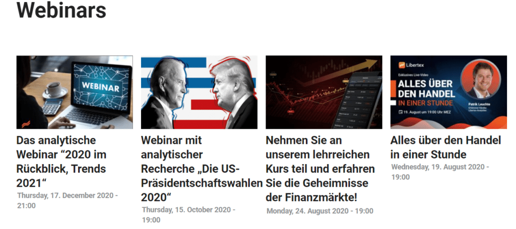 Libertex Webinare