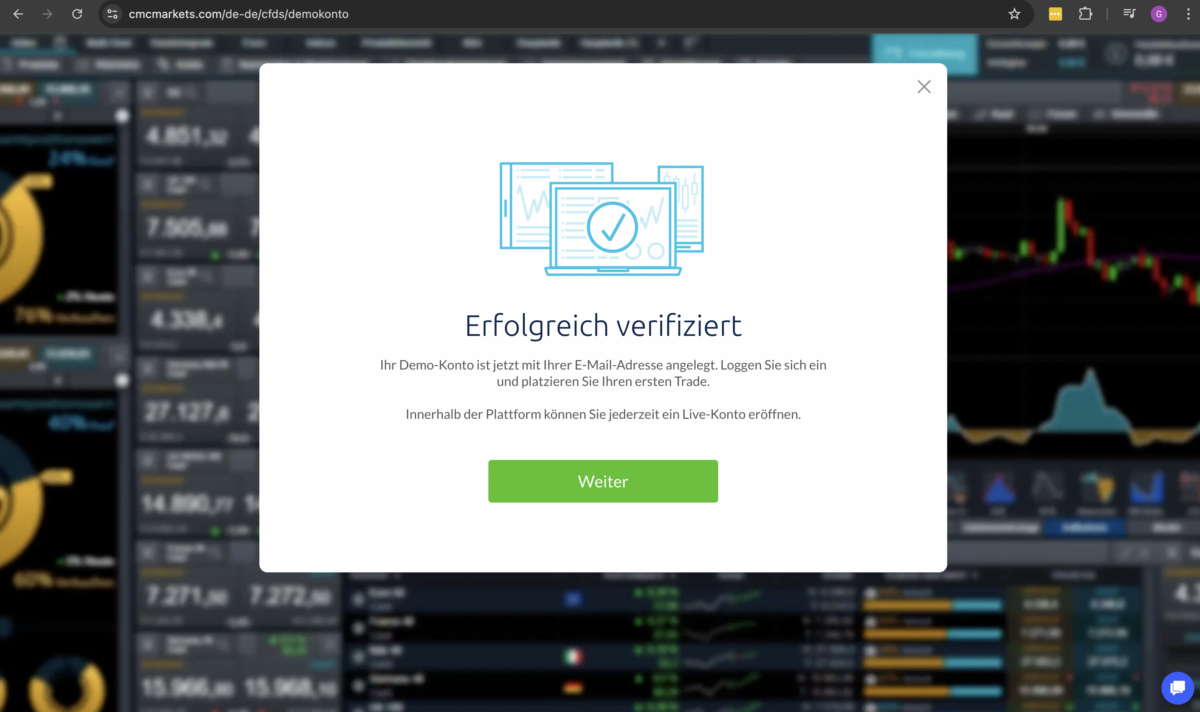 cmc markets demokonto verifiziert