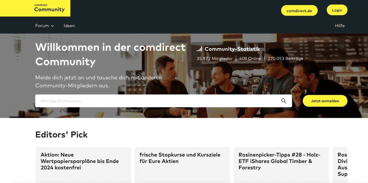 comdirect community boersenforum