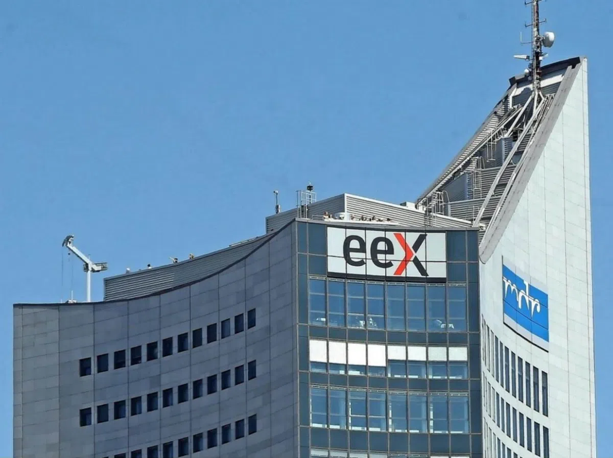 Das Bild zeigt ein Foto von der EEX in Leipzig.