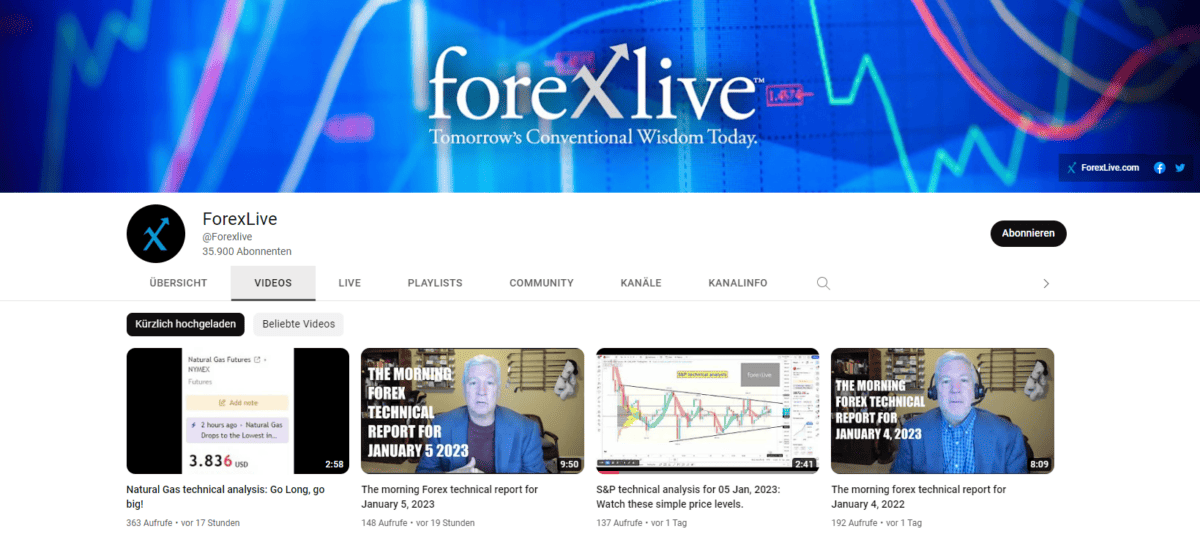 forexlive youtube