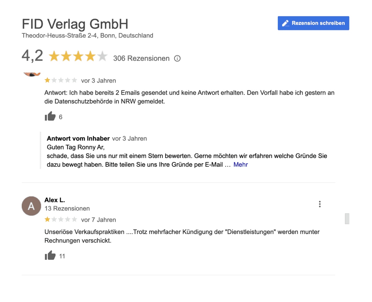 seriösität von fid verlag