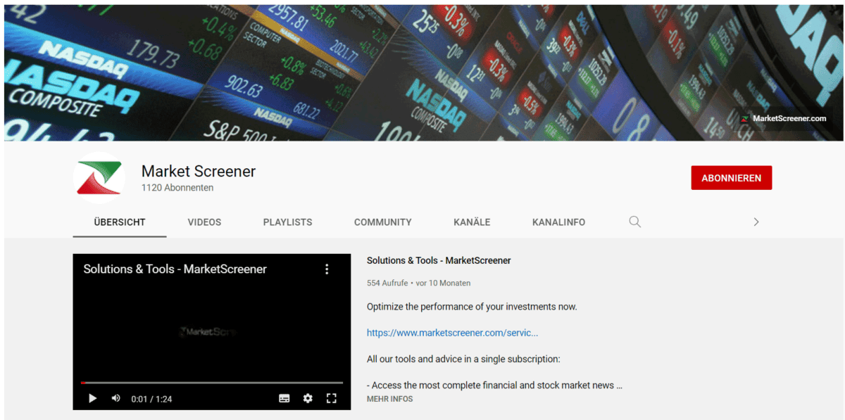 MarketScreener.com YouTube Kanal