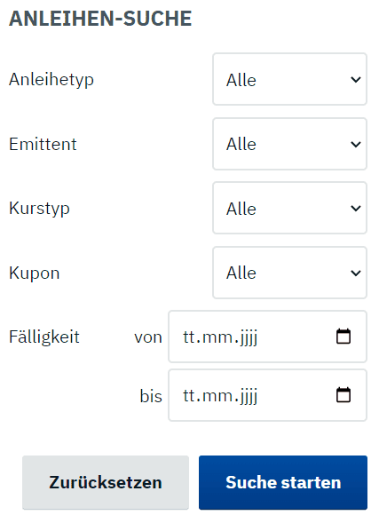 ntv anleihen Filter