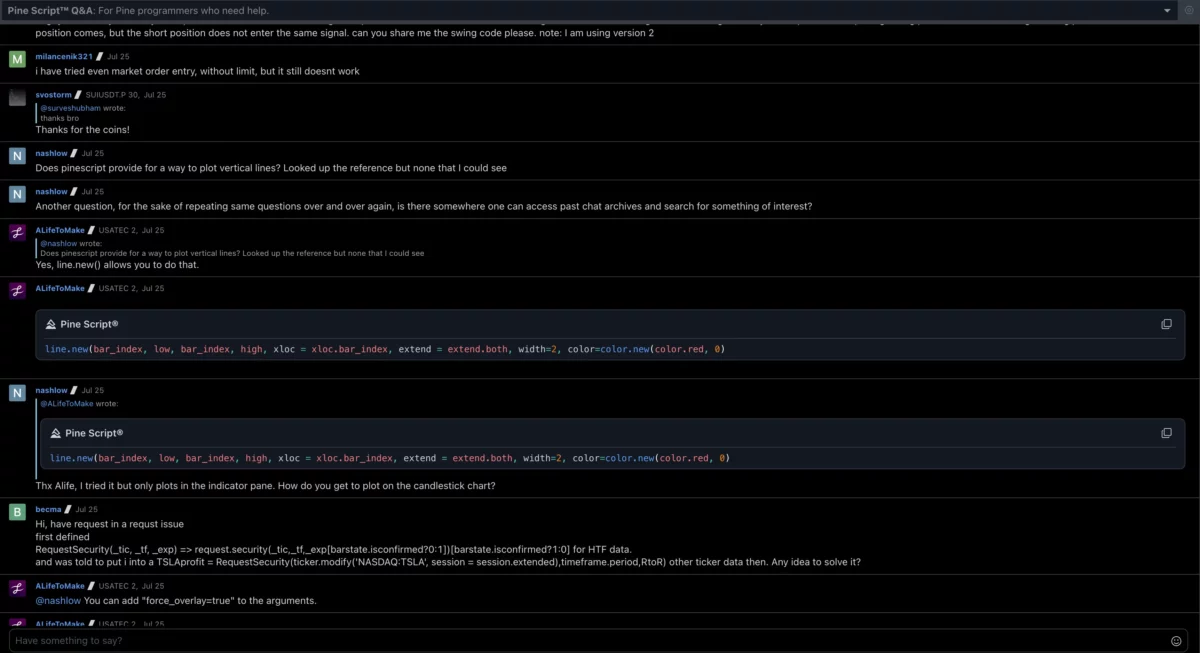 Forum für Fragen rund um Pine-Script