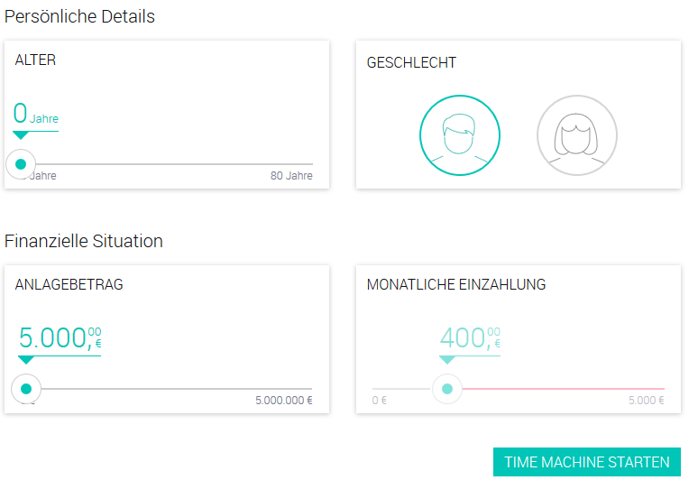 Time Machine Finanzplaner scalable capital