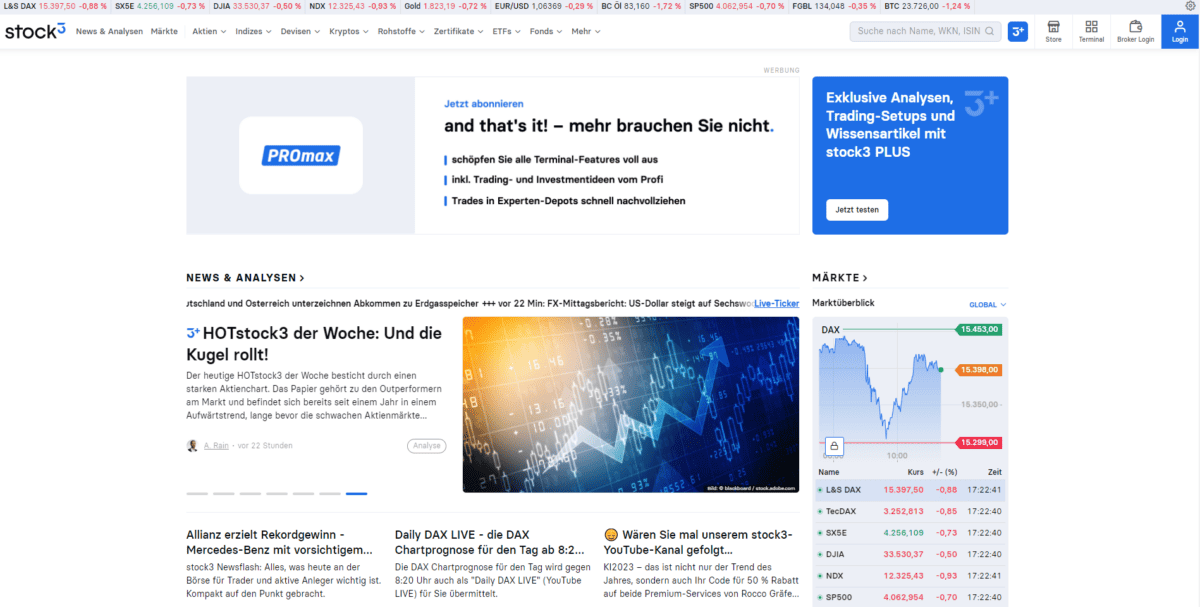 stock3 finanzportal startseite