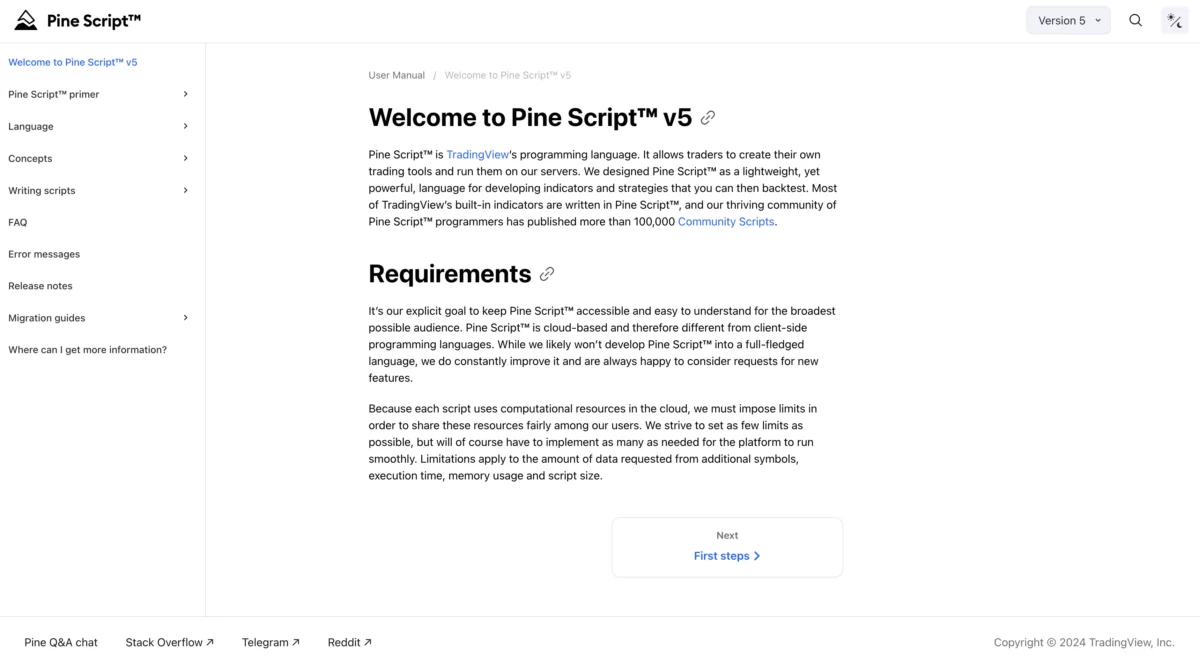 Pine-Script Benutzerhandbuch von TradingView